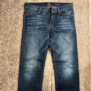 7 for All Mankind Men’s Slimmy Luxe Denim Jeans! Size 32x30. Dark wash!